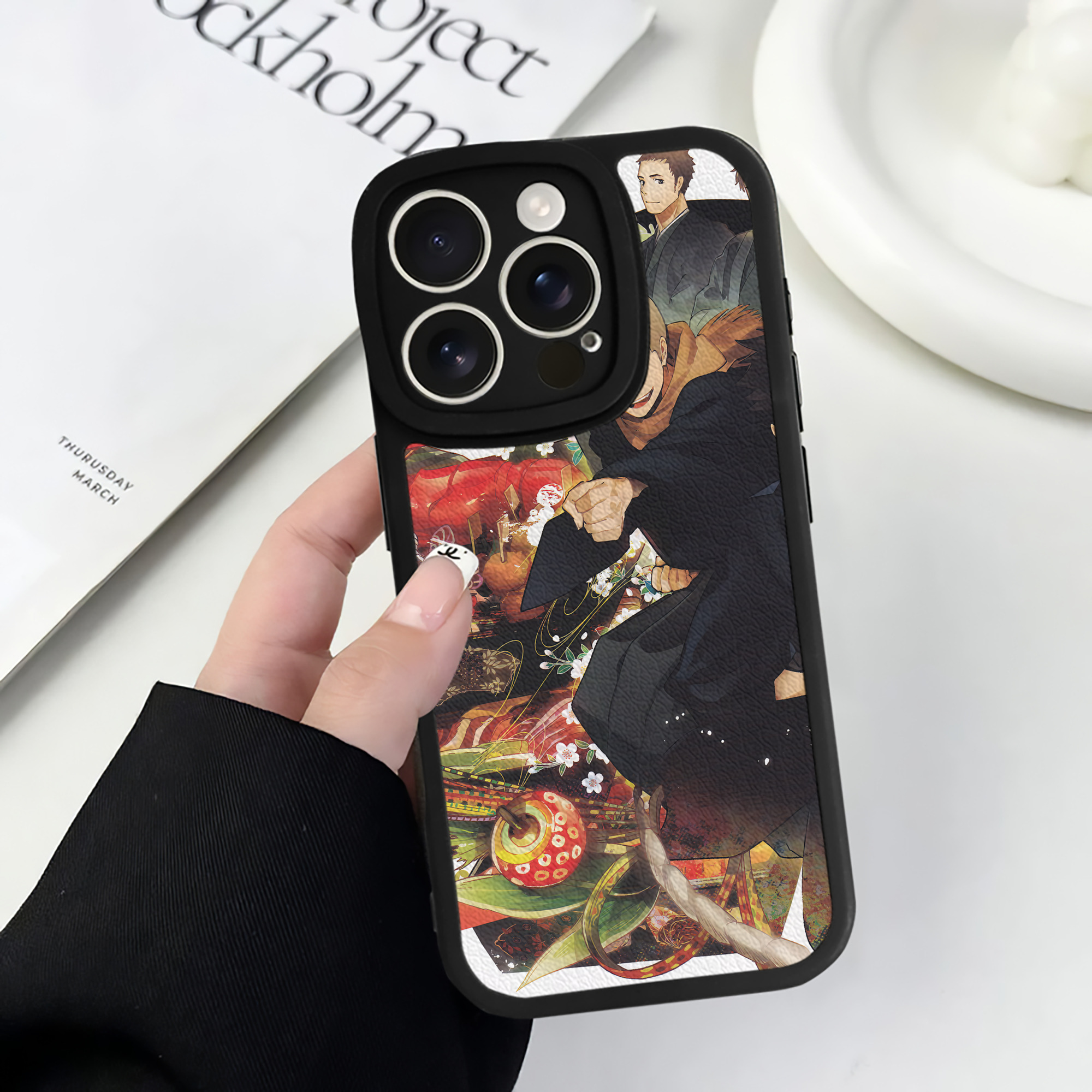 （画像用） ハイキュー!! Haikyu!! 【iPhone 16シリーズ対応】シリコンスマホケース（レザー調） 材質：シリコン
